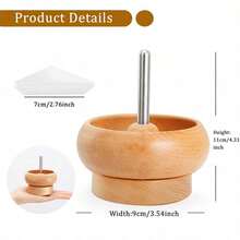 Wooden Bead Spinner Set, Designed For Bead Enthusiasts, Handmade Jewelry Makers, Designers, Suitable For Making Various Bracelets And Necklaces. - New Small Size - View 5