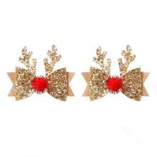 1/2/4pcs Pet Cat Dog Bow Deer Theme Hair Clips, Suitable For Daily/Christmas Party Use - Multicolor - View 9
