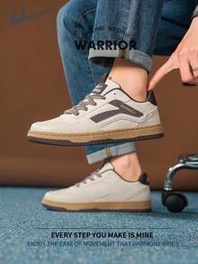 Warrior Men's Board ShoesSpring And SummerComfortable Modest Style Casual Yet Sleek Sneakers Applicable Throughout The Year Wear-Resisting All-Day Wear Training Sneakers Running Shoes - Dark Rice/brown - View 3