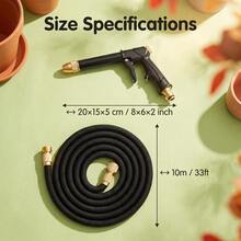 7pcs High Pressure Water Hose & Garden Sprinkler Set, Suitable For Europe And America - A - View 5