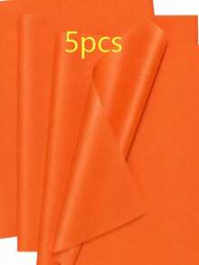 5/15/25/35 Sheets Warm Orange Patterned Tissue Paper, Suitable For DIY Crafts, Party Favors, Bouquet Wrapping, Clothing Packaging And Birthday Gift Decoration - Warm Orange - View 6