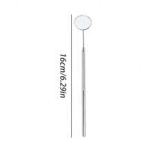 Round Mouth Mirror, Dental Mirror, Professional Dental Tool, Reusable Handheld Mirror, Stainless Steel Eyelash Mirror; Lightweight Design Fits Narrow Gaps, High-Quality Mirror Surface, Clear Imaging Without Ghosting, Durable Material, Suitable For Eyelash Extension, Oral Examination - Multicolor - View 2