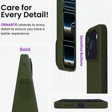 適用於 iPhone 17 Pro 17 Pro Max 17 液態矽膠 3 層全包覆軟膠手機殼，清新夏季配色，防震防刮微纖維內襯保護殼，適用 13 11 16 Pro Max 15 14 Plus 12 Mini XS Max 7 8 Plus - 松林綠 - 查看 10