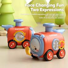 Children's Animal Press-And-Slide Toy Car, Face-Changing Whistle Glide Track Car, Inertia Mini Racing Car, Educational Interactive Toy For Boys And Girls, Halloween Birthday Party Gift, Exquisite Collectible Ornament - Multicolor - View 7