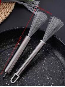 1pc Multi-Function Long Handle Cleaning Brush, No Power Required, Suitable For Living Room, Bedroom, Bathroom, Kitchen, Furniture, Medium-Intensity Handle Brush - A - View 3