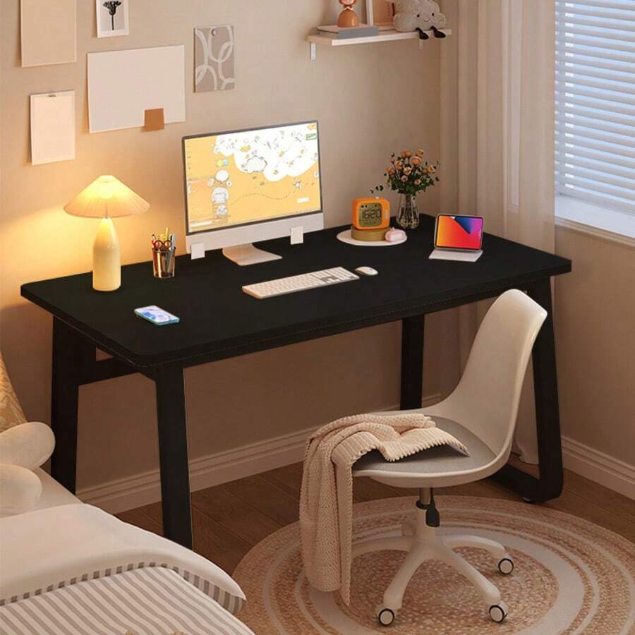 Modern Gaming Computer Desk, Simple Style Home Office Writing Table, Study Corner PC Work Desk For Bedroom - Black - View 1