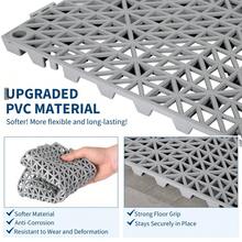 Techigher 50 Pack Interlocking PVC Floor Tiles 30x30cm, Non-Slip Drainage Tiles With Click System, Waterproof Modular Decking Tiles For Garage, Patio, Pool, Garden, Balcony - Multicolor - View 4
