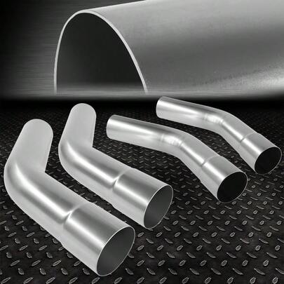 4Pcs 2.5and#034;Inch OD Custom 45 Degree Mild Steel Mandrel Bend Exhaust Pipe Tube