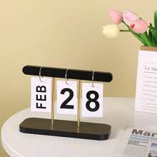 Nordic Minimalist Creative Flip Calendar, Desktop Decor Calendar, Suitable For Home Living Room, Dining Table, Coffee Table, Office Desk Decoration, Housewarming Gift - B - View 7