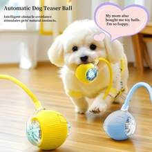 Nicbeybole Cat & Dog Pet Toy Ball, USB Rechargeable, Durable Plastic Structure, Interactive Entertainment For Cats, Cat & Dog Teasing Ball, Relieve Boredom, Smart Automatic Electric Toy - Blue - View 2