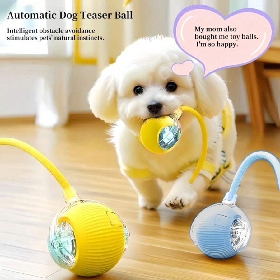 Nicbeybole Cat & Dog Pet Toy Ball, USB Rechargeable, Durable Plastic Structure, Interactive Entertainment For Cats, Cat & Dog Teasing Ball, Relieve Boredom, Smart Automatic Electric Toy