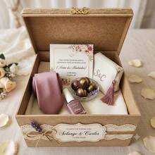 Caixa MDF 20x20x10 cm Tampa de Sapato para Personalização | Convites de Casamento, Presentes e Lembranças - Caramelo - Visão 2