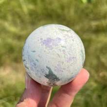 1pc Random Auspicious Jade Ball-Polished Stone Sphere,Crystal Gift, Holiday Gift,Room Decoration - Multicolor - View 4