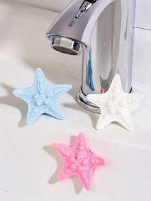 Starfish Silicone Sink Overflow Drain Plug Cover, Easy Install Overflow Ring Cap, Decorative Drain Hole Cover For Wash Basin And Bathtub, Effectively Prevents Water Accumulation, Universal For Kitchen And Bathroom Sinks, Home Bathroom Decor Accessory - Multicolor - View 3