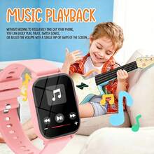 Kids Smart Watch: Supports Wireless Calling, Pedometer, Music Control, Remote Camera, Alarm Clock And More. Compatible With Android/IOS Phones, Equipped With 260mAh Battery. - Multicolor - View 3
