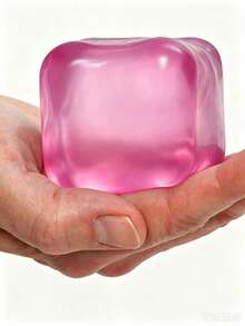 1pc Super Soft Maltose Texture Slow Rebound Cube Squeeze Toy Ice Cube Shape Stress Relief Sensory Relaxation Handheld Office Home Desktop Emotional Regulation Daily Anxiety Relief - Random Colors and Styles - View 6
