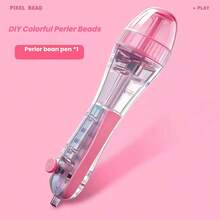  2Pcs DIY Pixel Bead Pen Set Blue Pink - Beginner Friendly Handcraft Pixel Bead Tool - Multicolor - View 5
