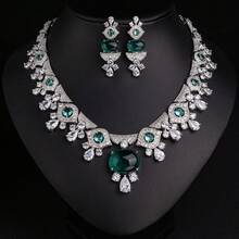 1 Set Fashion Women's Jewelry Set, Cubic Zirconia Inlaid, Earrings, Necklace, Suitable For Women/Brides, Festivals/Parties, Weddings/Banquets, Gifts - Jewelry Set - View 14