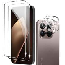 4 قطع واقي شاشة زجاجي مقسى ل- 17T/17 TPro/15 T/15 T Pro/14T/14 TPRO متوافق مع Xiaomi 17/17pro/17 Ultra/ 17 ProMax/ 15 هاتف، واقي عدسة كاميرا 3D عالي الدقة، مضاد للسقوط، مضاد للخدش، مناسب ل- 15 T واقي شاشة كاميرا حرير أسود، واقي شاشة - شفاف - مشاهدة 18