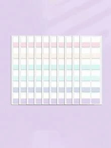 Book Annotation Supplies,10sheets , Can Be Used For Index Labels, Bookmarks, Etc., 60 Colors Available, Suitable For Classification, Memos, Bookmarks, Etc., Transparent, Fluorescent Index Labels, Back To School Essential - A - View 2