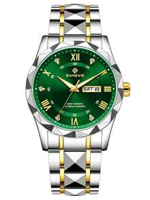 LIGE Fashion Casual Luxury Men's Watch, Waterproof Luminous Quartz Watch With Calendar Dial Wristwatch - Silver - View 16