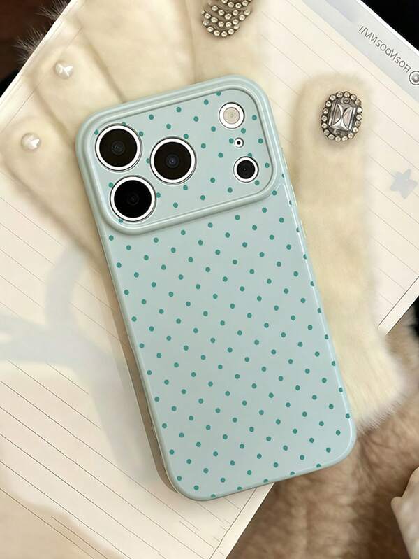 1pc Fashionable Small Polka Dot Pattern Cute Side Heart Anti-Drop Premium Soft TPU Phone Case, Suitable As Birthday Gift, Holiday Gift For Friends, Family, Couples, Yourself, Compatible With IPhone 17/16/15/14/13/12/11/X/XR/XS MAX/For Galaxy A56/55/A03S Series