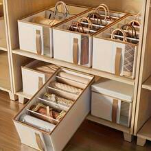 Vertical Handbag Storage Organizer Bag, Foldable Fabric Storage Box With Dividers And Handles, Multi-Functional Storage For Bags, Pants, Clothes, Suitable For Bedroom And Living Room - Multicolor - View 2