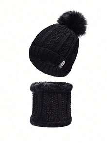 Autumn/Winter Thickened Velvet Hat, Warm Ear Protection Scarf, Outdoor Travel Set - Multicolor - View 10