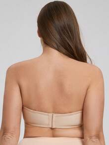 MELENECA Women's Strapless Bra For Large Bust Back Smoothing Plus Size With Underwire - Apricot - View 3