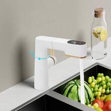 YUNRUX Pull-Out Spray Faucet, Pull-Out Bathroom Faucet, Bathroom Sink Faucet - 白色 - 查看 10