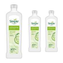 Simple Kind To Skin Refreshing Bath Soak Cucumber Extract Sensitive Skin Care Set Of 3 X 1L Bottles - Lavender - View 1