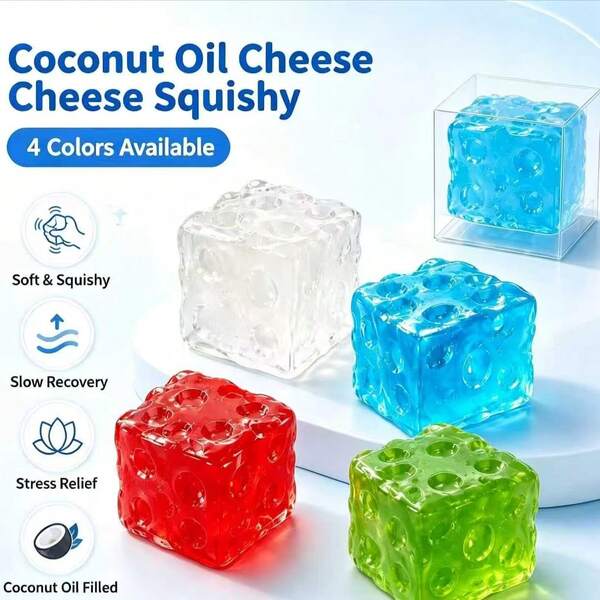 Juguete de Queso Melojoy para Apretar con Rebote Lento Alivio del Estrés