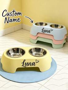 Personalized Non-Slip Pet Bowl (Customizable Name) - Cat Feeding Bowl/Pet Gift, Suitable For Cats And Dogs, Can Hold Food Or Water; Also Available In Various Dog Toys And Multiple Dog Bowl Styles. Ideal Gift For Pet Lovers, Whisker-Friendly - Multicolor - View 5