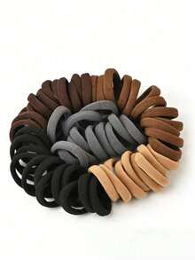 20/200pcs Large 5.3cm Simple Versatile Hair Ties All-Match Style Hair Accessories - Multicolor - View 3