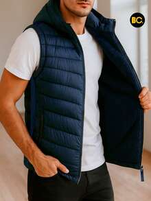 Big City Light Padded Men's Vest - 藏蓝色 - 查看 3