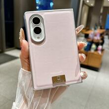 1pc Solid Color Leather Texture Bracelet Lightweight Shockproof Anti-Slip Smart Phone Case Fashionable Phone Cover Foldable Phone Case Compatible With Samsung Galaxy Fold8 Galaxy Fold7 Galaxy Fold6 Galaxy Fold5 - Multicolor - View 41