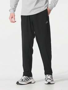 Adidas 新款GYM+ WOVEN PT男子跑步健身訓練休閒透氣長褲 - 黑色 - 查看 1