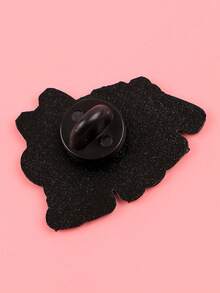 Funny Black Cat Brooch – Ew People Quote Enamel Pin For Bag Jacket Accessories Gift - Black and White - View 5
