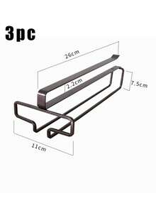 1/2/3pcs Under Cabinet Wine Glass Rack, Stemware Storage Rack, Kitchen Hanging Metal Glass Holder, Space-Saving, Easy Installation, Non-Slip, No-Drill Glassware Storage Rack, Suitable For Kitchen, Bar, Cafe - Multicolor - View 25