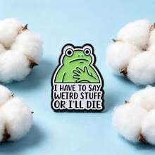 Funny Frog Quote Lapel Enamel Pins And Brooches Badge Pins For Backpacks Bags Backpack Cool Decoration Friend For Gifts - Multicolor - View 8