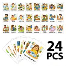 24 Kartu Flash Rutinitas Harian - Kartu Jadwal Visual & Alat Pembelajaran Keterampilan Hidup. Ilustrasi Tugas Rumah Tangga, Kebersihan & Aktivitas Perawatan Diri, Alat Bantu Belajar untuk Membangun Kebiasaan Baik, Kemandirian & Tanggung Jawab, Perlengkapan Homeschooling yang Luar Biasa. - A - View 6