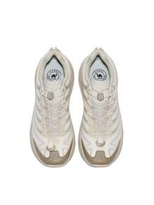 CAMEL CROWN Women's Thick Sole Height-Increasing All-Terrain Running Shoes, Outdoor Casual Sports Shoes - Cream/Brown - View 3