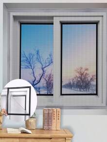 Home Anti-Mosquito Mesh Window Screen;Dust-Proof Window Screen,Upgraded Zipper Design For Easier Window Access, Self-Adhesive No Drilling Installation, Removable & Reusable, Suitable For Various Windows, Prevent Mosquito Disturbance - Multicolor - View 5