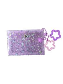 Sparkling Star Credit Card Holder Storage Box With Hook, Bell & Flower Pendant Photo Display Frame, Also Functions As Bus Card Sleeve, ID Holder, Coin Purse, Small Pouch, Compatible With Instax Photo Paper, Idol Photocards, Bank Cards, Earrings And Other Mini Items, Sweet & Cool Y2K Millennium Style, Suitable For Students And Idol Fans For Daily School, Commuting, Shopping, Gatherings, Concerts, Graduation Season, Back To School, Teacher Gift, For Fellow Fans, Family And Friends - Multicolor - View 12