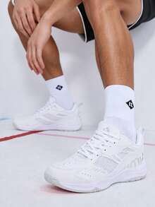 KUMPOO Men's Training Shoes Low-Top Anti-Slip Cushioning Lightweight Daily Sports Shoes KHR-D16 - White - View 2