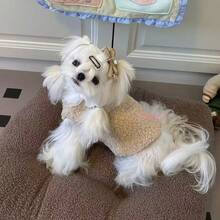 無毛貓保暖背心 秋冬羊羔絨鈕扣式復古風 德文貓 暹羅貓 康尼西亞貓 阿比西尼亞貓貓衣服 可機洗 - 杏色 - 查看 7