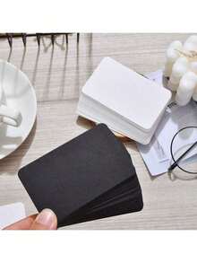 50/100 Blank White Cardstock Small Cards - Word Cards/Bookmarks/Message Cards/Flashcards/Postcards - DIY Minimalist Cards - View 2