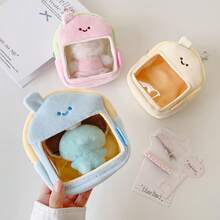 1pc Original Cute House-Shaped Cotton Doll Display Bag, Plush Doll Storage Bag, Anime Figure Dust-Proof Hanging Bag - A - View 6