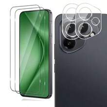 واقي شاشة من الزجاج المقسى لهواتف Honor X8d وX9d و400 Lite و400 و600 و600 Pro و600 Lite وHonor 400 Smart وX7d و200 Lite و200 Smart وX7e وX6e، واقي عدسة كاميرا عالي الدقة، فيلم زجاج مقسى مقاوم للخدش، مقاوم للبصمات، واقي عدسة كاميرا، فيلم شاشة من الزجاج المقسى، وسادة واقي عدسة كاميرا ثلاثية الأبعاد عالية الدقة، فيلم واقي الكاميرا الخلفية - شفاف - مشاهدة 15