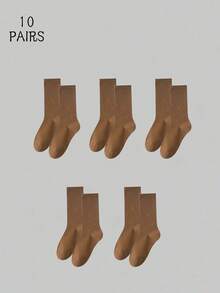 1/5/10 Pasang Kaos Kaki Minimalis Netral Musim Gugur yang Dapat Ditumpuk, Kaos Kaki Longgar Serbaguna untuk Pelajar, Kembali ke Sekolah - MultiWarna - View 15